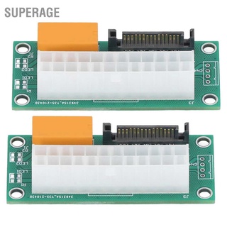 Superage อะแดปเตอร์เชื่อมต่อพาวเวอร์ซัพพลายคู่ Sata อินเตอร์เฟซ Psu 24 Pin สําหรับ Btc Miner