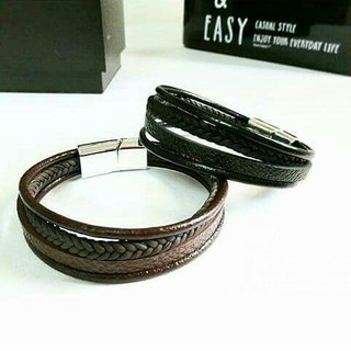 nn_braceletสายรัดข้อมือ RASTACLAT รหัส 060 กำไลข้อข้อมือหนังแท้ ตัวล็อคสแตนเลส ✂สั่งตัดตามขนาดข้อมือได้ค่ะ