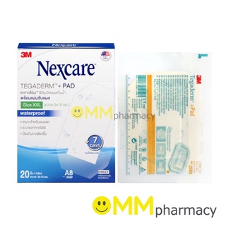 3M NEXCARE TEGADERM+PAD (A8) ฟิล์ม+แผ่นซับแผลกันน้ำ 9x15ซม.1ชิ้น