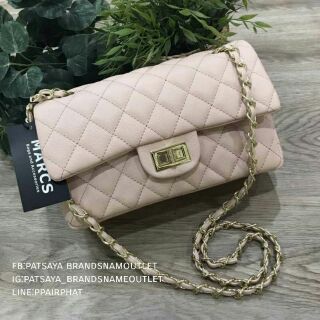 ReStock BEST SELLER! พร้อมส่งความสวย..ดีไซน์ยอดนิยม! MARCS WOMAN QUILTED CHAIN SHOULD BAGแท้💯outlet