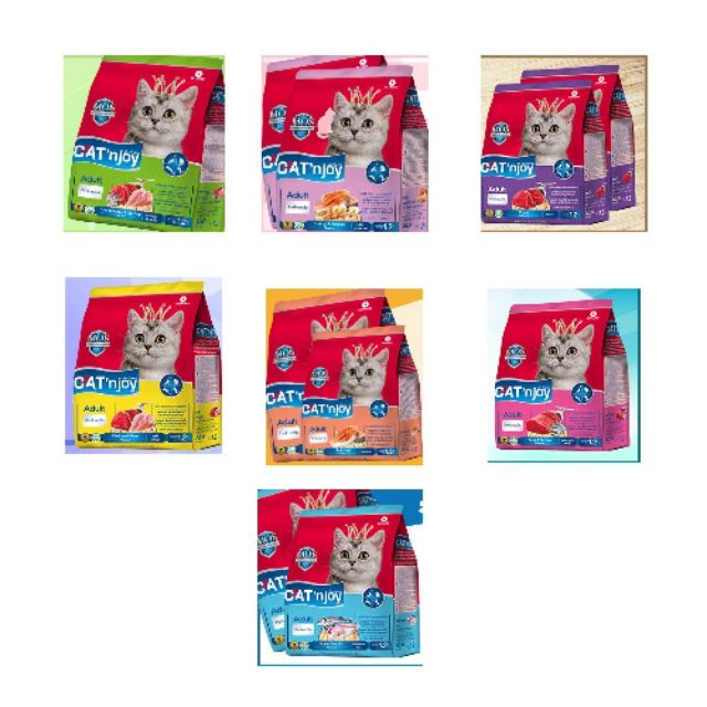 อาหารแมว cat'njoy 1.2-15. กก.