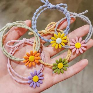 Swin Women Colorful Hair Rope Hair Ring Cute Head Rope Ponytail Rubber Band Small Daisy