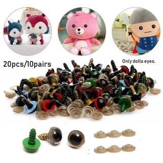 Pearlth ดวงตาตุ๊กตา 8 10 12 14 มม. 20 ชิ้น 10 คู่ พร้อมแหวนรอง DIY