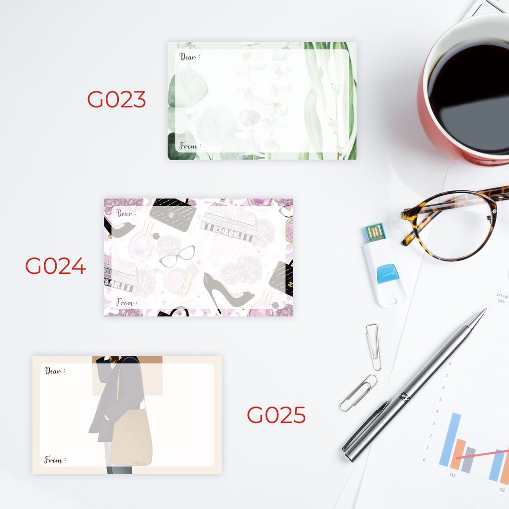 การ์ดอวยพร 10 ชิ้น G023-G025