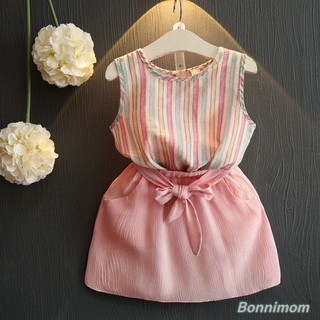 Bonnimom เซ็ตเสื้อ+กระโปรงเด็กผู้หญิง