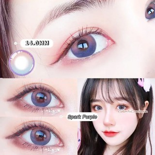 【graded Lens】คอนแทคเลนส์สายตาสั้น สีม่วง เกรด 0.00 -8.00 14.00 มม. 2 ชิ้น