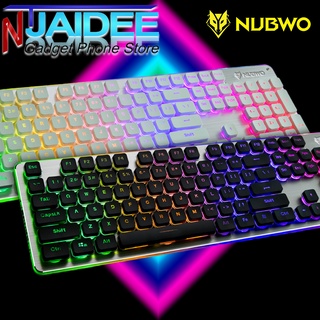 Nubwo Gaming Keyboard Fortune คีย์บอร์ดเกมมิ่ง คลิ๊กสนุก กดมันส์ เพลิดเพลินไปกับระบบไฟเปลี่ยนสี