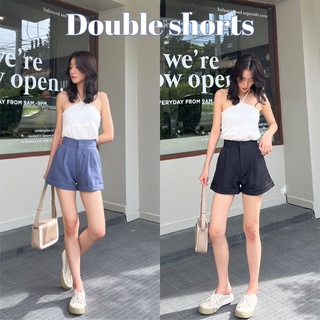 [TOPBASIX] - Double shorts กางเกงขาสั้นพับ เอวสูงปรี๊ด 2 สี