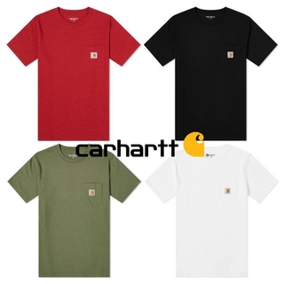 Carhrtt POCKET เสื้อยืด แขนสั้น คอกลม สีพื้น