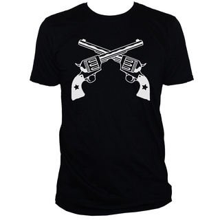 T-shirt  เสื้อยืด พิมพ์ลายปืนกางเขน Rockabilly สไตล์เรโทรS-5XL