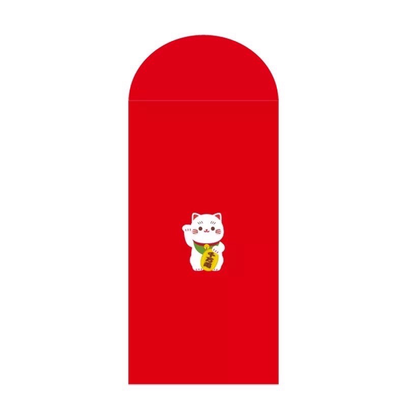 [HB-37]  แต๊ะเอีย น้องแมวกวักเรียกทรัพย์ สีแดง ซองอั่งเปา ซองแดง