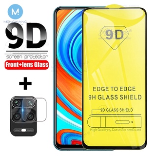 ฟิล์มกระจกนิรภัยกันรอยหน้าจอ 9D ขอบโค้ง สําหรับ Xiaomi Redmi note 10 9 pro max 9s Redmi 9 9C 9A 9T