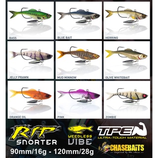 CHASEBAITS RIP SNORTER 90mm/120mm กระดี่ยางงานเทพ เหมือนจริงสุดยอด ของแท้ 100%