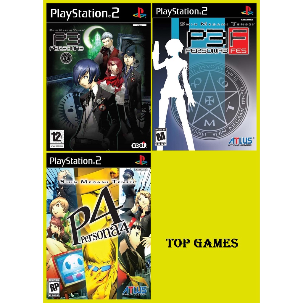 Persona 3 - 4  เพอร์โซนา 3-4 แผ่นเกม PS2  Playstation 2