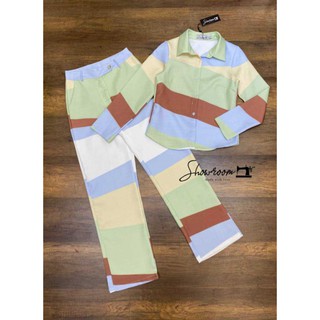 พร้อมส่ง☀S0190 Pastel Co ord set ☀showroom