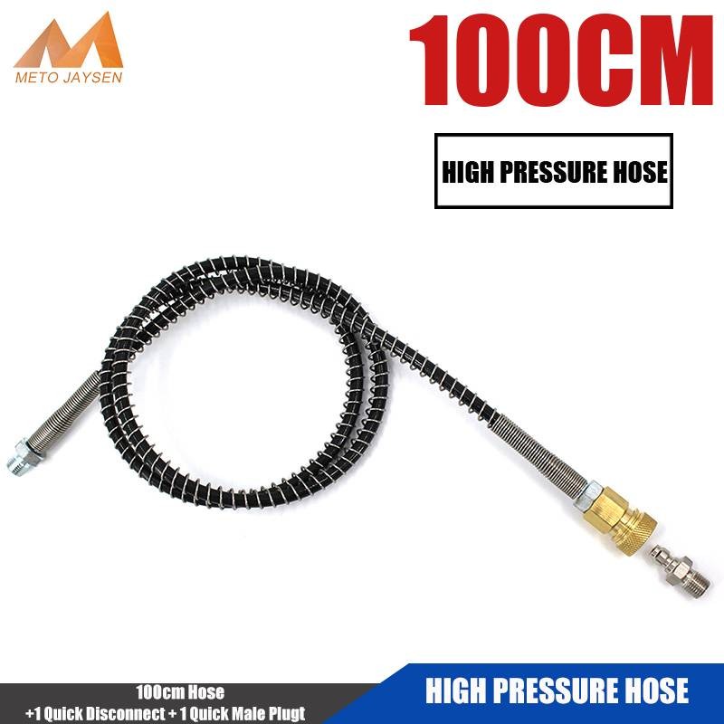 PCP ปั๊ม 20 ซม.50 ซม.100 ซม.แรงดันสูงท่อ M10x1 Quick Socket สําหรับ Air Refilling pcp อุปกรณ์