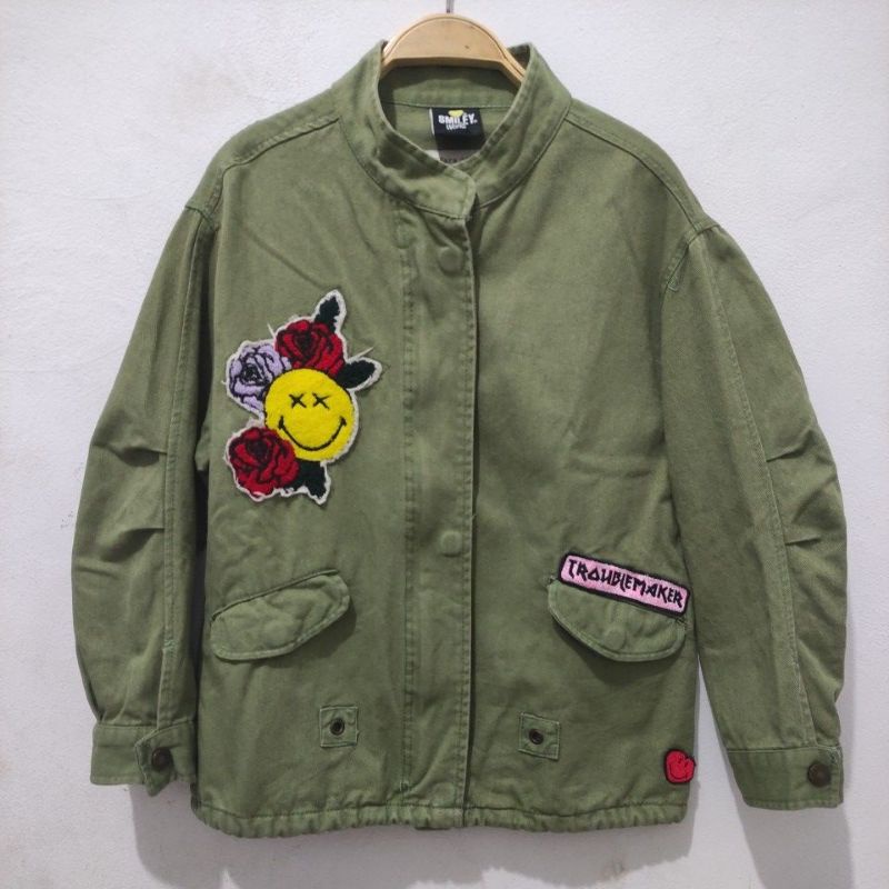 Zara X Smiley brand Childrens Army Jeans Jacket (ก่อนรัก)