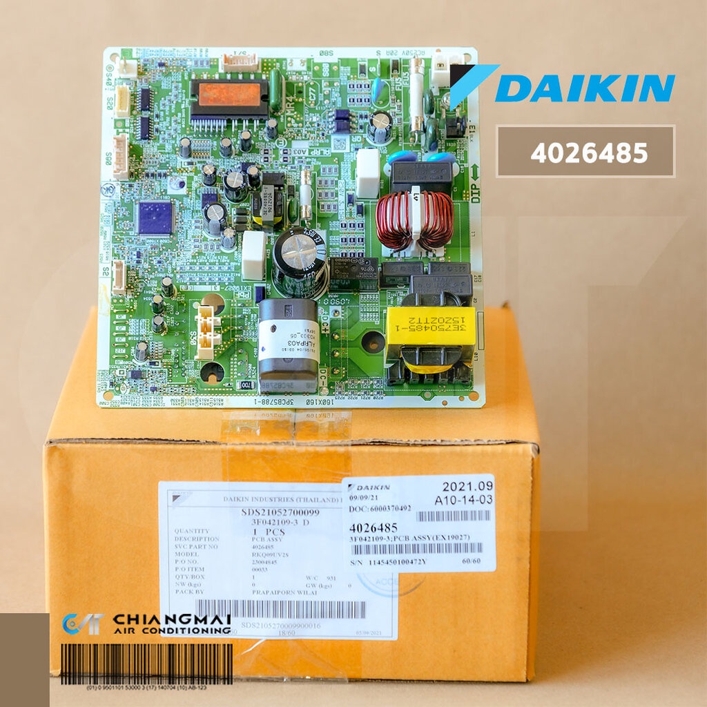 4026485 แผงวงจรแอร์ Daikin แผงบอร์ดแอร์ไดกิ้น แผงบอร์ดคอยล์ร้อน รุ่น RKQ09UV2S อะไหล่แอร์ ของแท้ศูนย