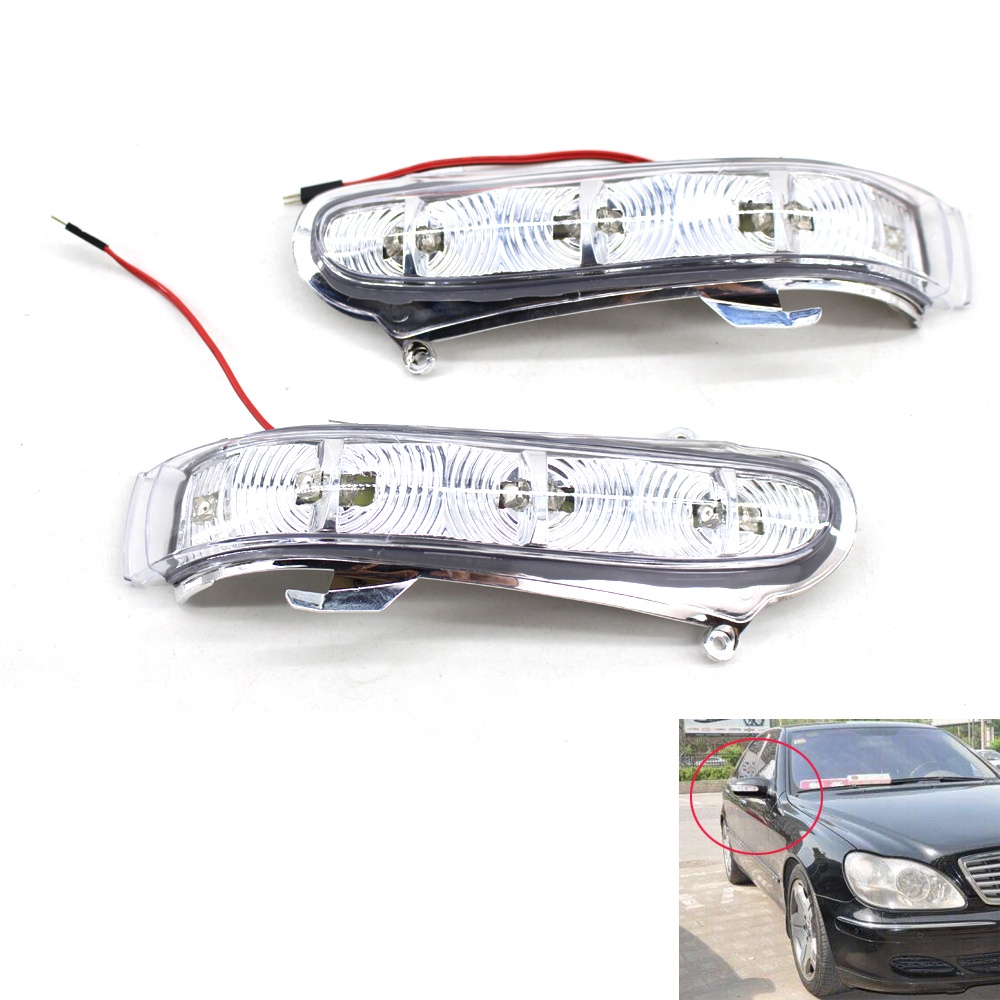 ไฟเลี้ยวติดกระจกมองหลัง สําหรับ Benz S Class W220 S320 S350 S500 S600 1999-2002 1 คู่