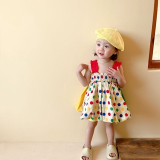 Korean style fancy dots dress