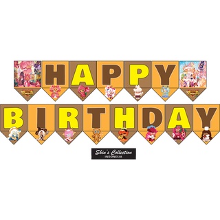 ชุดธงแบนเนอร์ happy birthday Cookie Run Kingdom สําหรับตกแต่งปาร์ตี้วันเกิด