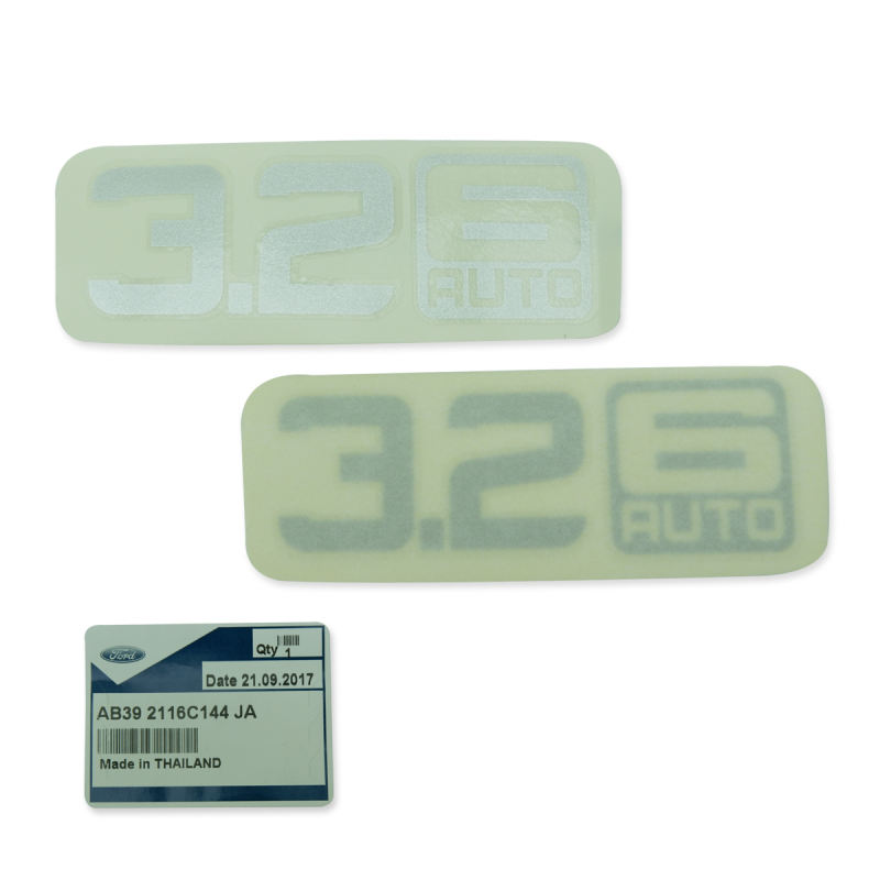 สติ๊กเกอร์ Sticker "3.2 6 AUTO" แท้ Genuine Parts Side Vent Sticker Decal 3.2 6 AUTO Ford Ranger ปี 2012-2018