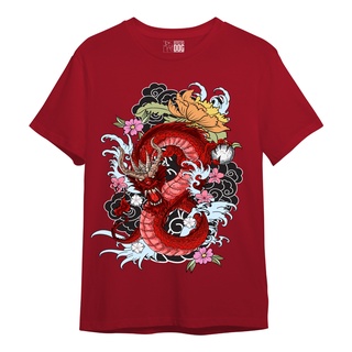 Barking Dog  เสื้อยืดแขนสั้น Gildan Ultra Cotton สกรีน DTG ลาย Dragon Red