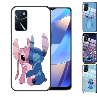 OPPO A16 A5 2020 A9 A53 A33 A53S A12 AX7 A31 A91 A52 A72 A92 A15S A15 OPPO A54 A74 5G A94 4G A92S Lilo Stitch Tempered Glass Cover Anti-Scratch Phone Case