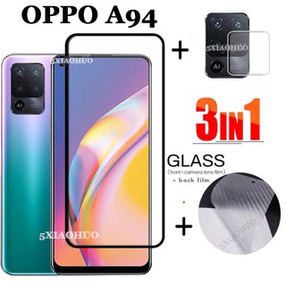 （3in1） ฟิล์มกระจกนิรภัย + ฟิล์มกันรอย +ฟิล์มป้องกันเลนส์ สำหรับ OPPO A94 A95 A93 A53 A72 A15 A15S OPPO A74 A54