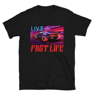 เสื้อยืด พิมพ์ลาย Live The Fast Life Racing สไตล์ฮิปฮอป สําหรับผู้ชาย
