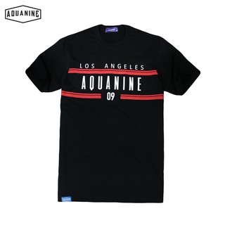 เสื้อยืด AQUANINE เสื้อยืดผู้ชาย รุ่น LOS ANGELES - ( เสื้อยืดสีดำ )