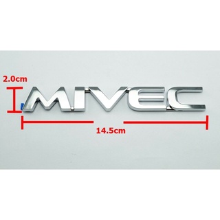 โลโก้ มิตซูบิชิ มิแวค ชุบโครเมี่ยม MITSUBISHI Triton Mivec Bumper logo