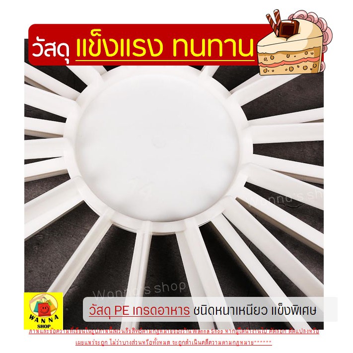 🔥ส่งฟรี🔥 วงแบ่งเค้ก WANNA มีให้เลือกซื้อ 2รูปแบบ(10/12ส่วนและ12/18ส่วน) ที่แบ่งเค้ก อุปกรณ์ช่วยแบ่งเค้ก ที่แบ่งช่องเค้ก - รูปที่ 4