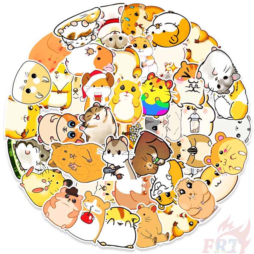 50ชิ้น/เซ็ต ❉ สติ๊กเกอร์ Kawaii Hamster Cricetinae Emoji Series 03 ❉ DIY แฟชั่นสติ๊กเกอร์กันน้ํา Doo