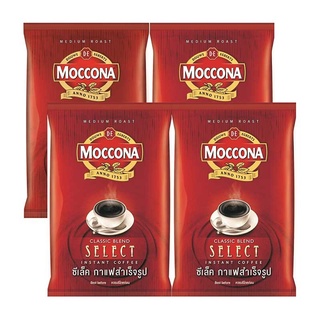 (แพ็ค 4 ซอง) Moccona Select Classic Blend Instant Coffee มอคโคน่า ซีเล็ค คลาสสิค เบลนด์ กาแฟสำเร็จรูป 45 กรัม