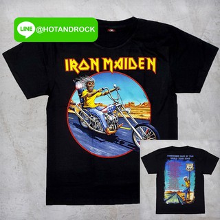 เสื้อยืดเนื้อ Cotton 💯 สัมผัสนุ่ม เบาสบาย IRONMAIDEN เท่ๆ สีดำ