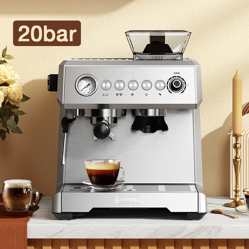 เครื่องชงกาแฟอัตโนมัติ การบดเมล็ดกาแฟ ทำฟองนม เครื่องชงกาแฟ 20bar Auto Coffee Machine OKM