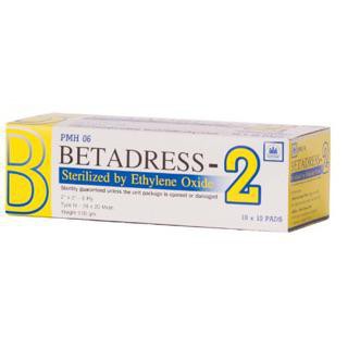 ผ้าก๊อซแผ่นปิดแผล ปลอดเชื้อ Betadress 10 ชิ้น/ซอง (กล่องละ 10 ซอง)