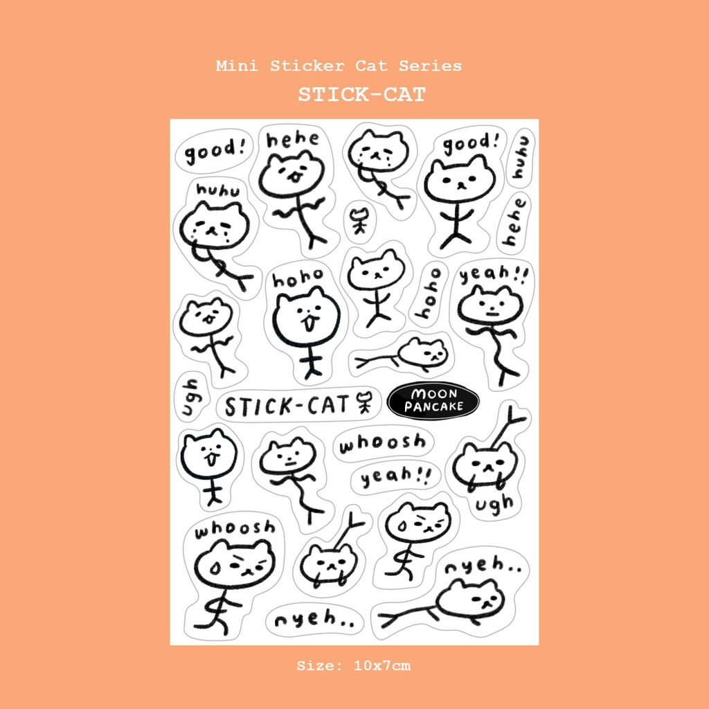 Moon Pancake Mini Sticker - Stick-cat (สติกเกอร์แมวน่ารัก) | Shopee ...