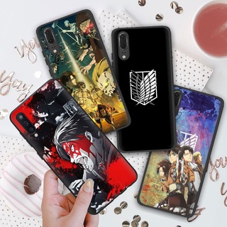 4fce8 เคสโทรศัพท์มือถือ ซิลิโคนนุ่ม กันกระแทก ลายอะนิเมะผ่าพิภพไททัน สําหรับ Samsung A11 A12 A21S A22 A31 A32 A41 A42