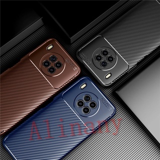 เคส Huawei Nova 8i เคสซิลิโคน Carbon Fiber TPU Soft Back Cover Huawei Nova 8i Nova8i Shockproof เคสโทรศัพท