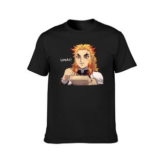 tshirtเสื้อยืดคอกลมฤดูร้อนเสื้อยืด ผ้าฝ้าย 100 ชิ้น พิมพ์ลาย Rengoku Umai Demon Slayer Kimetsu No Yaiba แฟชั่น สําหรับผู