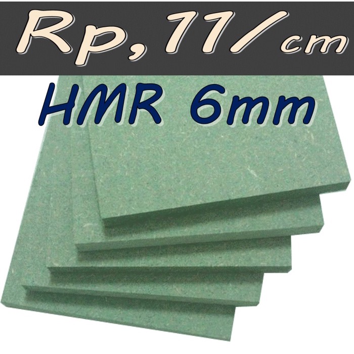 HIJAU Custom 6mm สีเขียว MDF ราคา Rp. 11/cm2 HMR 6mm FULL (ป้องกันฟัน)