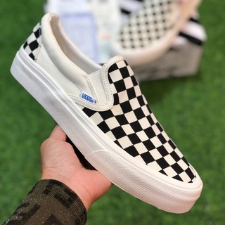 รองเท้า  Vans Classic Chckerboard Slip-On Black&amp;White ✅มีเก็บเงินปลายทาง Nm1