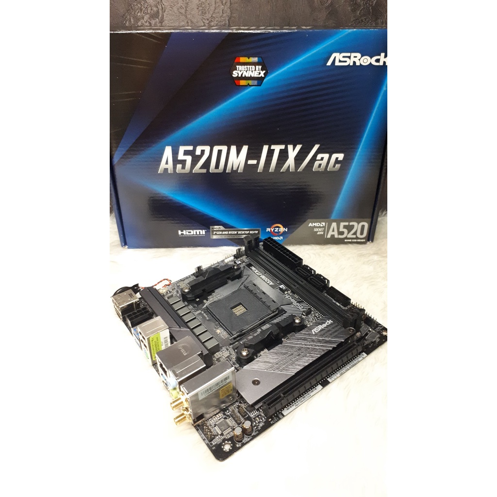 MAINBOARD (เมนบอร์ด) AM4 ASROCK A520M-ITX/AC