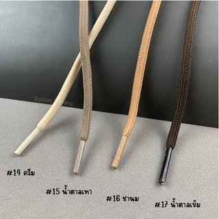 เชือกรองเท้าแบบกลมหลากสี พาสเทล 120cm. 140cm. (ได้เป็นคู่=2เส้น)