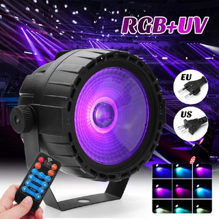 รีโมตคอนโทรลไฟเวที LED 30W RGB และ UV ขับเคลื่อนด้วยตนเอง ควบคุมด้วยเสียง DMX512 สําหรับ DJ Bar Party Bar