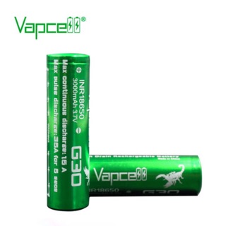 G30 Vapcell INR18650 3000mAh 2ก้อน ของแท้ (แถมกล่องใส่ถ่าน)