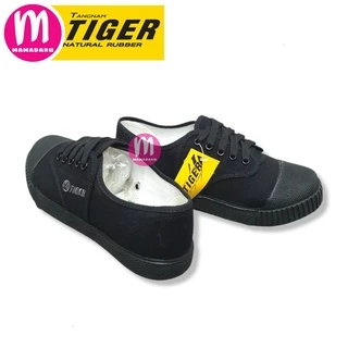 รองเท้าผ้าใบ Tiger 205 พื้นเขียว รองเท้านักเรียน น้ำตาล/ขาว/ดำ ผ้าใบไทเกอร์