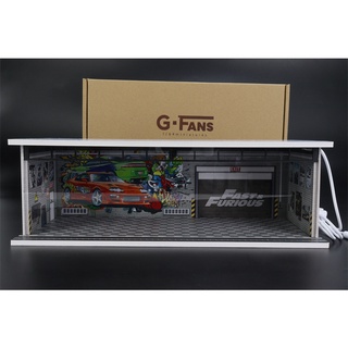 โมเดลไดโอราม่า G-Fans 1:64 พร้อมไฟ Led Fast &amp; Furious G Fans รุ่น